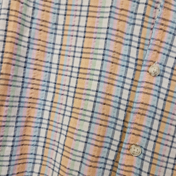 Goodfellow Mens Plaid Pastel Button Up Shirt! - Picture 3 of 6